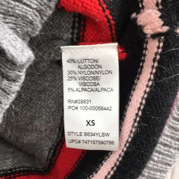 Democracy Gray Striped Flower Applique Cardigan - Picture 7 of 13